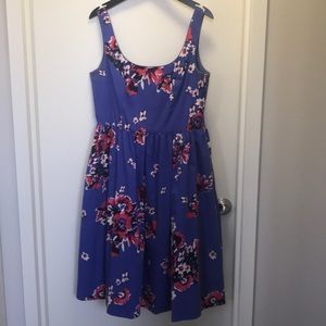 Purple floral Donna Morgan cocktail dress